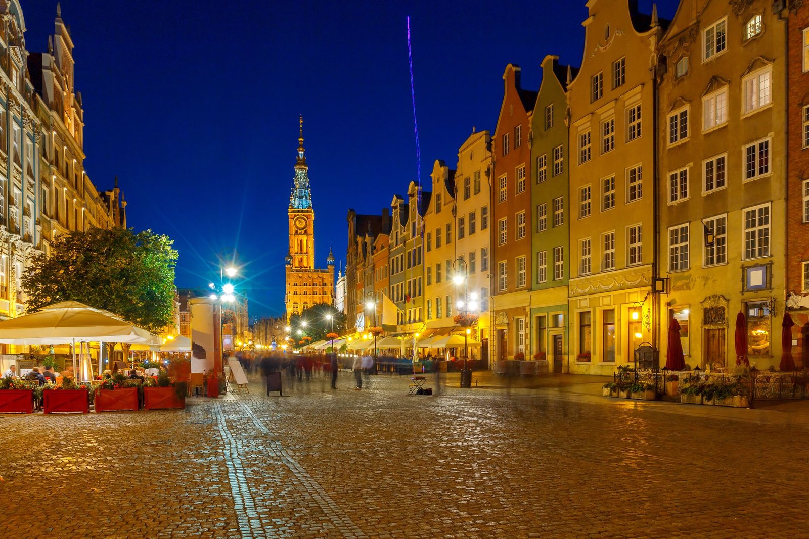 Gdańsk Old Town at night